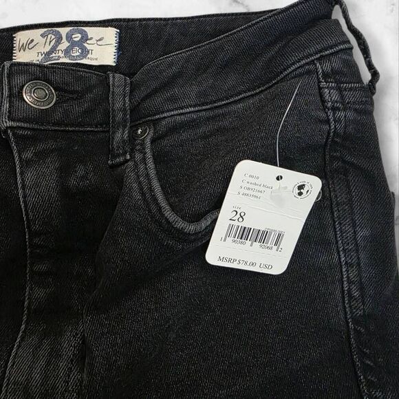 Free People Black Jeans Size 28 NWT - Picture 5 of 10